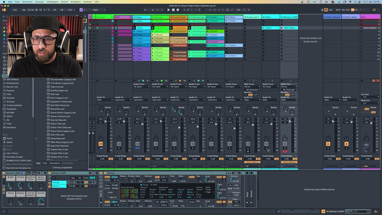 AI-Material in Ableton Live in MIDI umwandeln