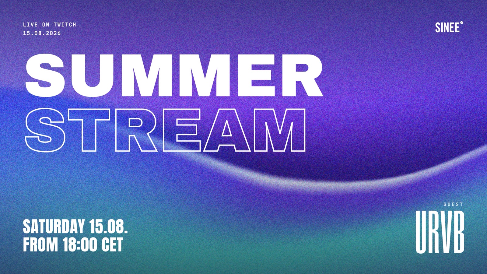 Summer Stream mit URVB: Techno live aus dem SINEE Studio